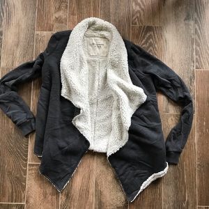 Abercrombie M/L Sherpa lined cardigan